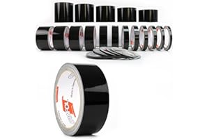 ‎1A STYLE STICKER Auto Zierstreifen Schwarz Glänzend KFZ Folienstreifen Autodekor Folie Grey Shiny Pinstripes Motorrad Basteln Modelbau (40 mm)