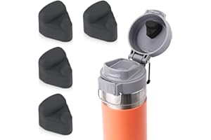 PEUTIER 4 Szt. Zabezpieczenie Przed Rozlaniem do Stanley Quick Filp GO 24 uncje 36 uncji, Wymienna Zakretka Butelki z Woda Czesci Nie Zawiera BPA Zatyczka do Ust Butelki Akcesoria (Czarna)