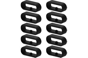 RTINLE 22 mm Silicone Loops, Unisex Replacement Watch Bands, Bluish Black, Pack of 10