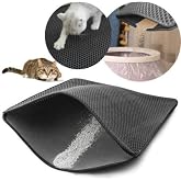 Tam12 Kedi Tuvalet Paspası, XXL B&uuml;y&uuml;k Boy 80cm x 60cm, Gri, Elekli Kum Toplayıcı