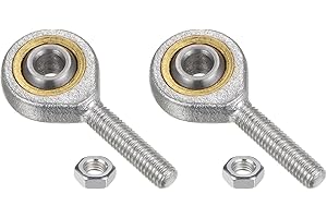 QUARKZMAN 2pcs SA5T/K 5mm Bore Rod End Bearing M5x0.8 Rosca Macho a la Derecha, Articulación de Extremo de Varilla Autolubricante con Tuerca de Bloqueo