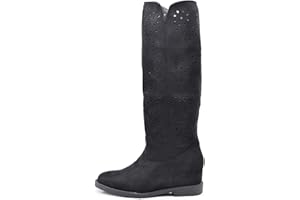 IF Fashion Stivaletti da Donna Zeppa Interna Traforati Primaverili Estivi Camoscio LY81-1