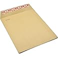 Hispapel A4 Auto Seal Envelope 50-Pack, 30.5 cm x 25.4 cm Size, Brown
