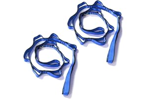 KIKIGOAL 2pcs Safety Daisy Chains Strong Climbing Strap Adjustable Nylon Strap Rope Yoga Pilates Stretching Straps