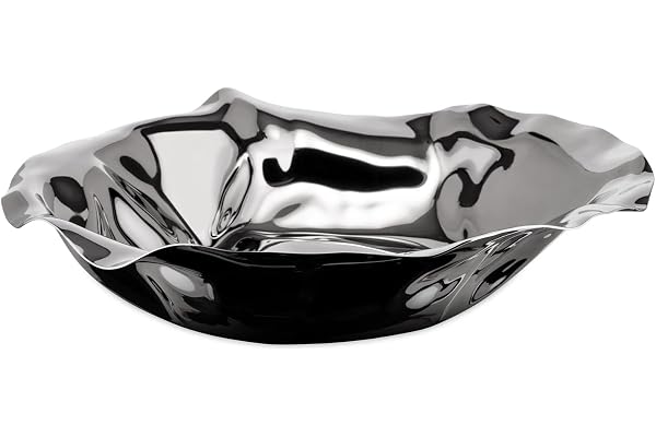 Alessi 90084 Sarrià Corbeille Ronde en Acier Inoxydable 18/10 Brillant, Ø 27 Cm, D'argent