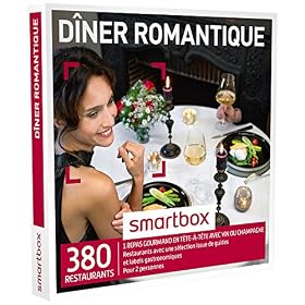 SMARTBOX – Coffret Cadeau – DINER ROMANTIQUE – 380 restaurants avec une sélection issue de guides et labels gastronomiques