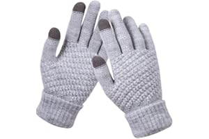 BSLVWG Guantes de Pantalla táctil de Invierno para Mujeres Guantes de Punto para Correr, Ciclismo, Senderismo, esquí