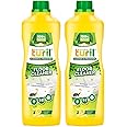 Turil Floor Cleaner (Fresh Lemon) 1L Pack of 2, Streak-Free Shine, Pet & Child Friendly, Skin-Safe, Long-Lasting Fragrance, Suitable for Kitchen, Ceramic, Marble, Granite & Tile