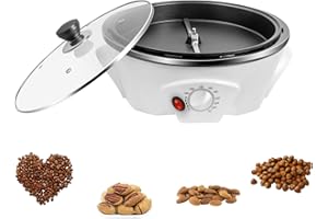 Charocean 1200W Kaffeeröster, 500g Kapazität Elektrische Kaffeeröstmaschine, Gebrannte Mandeln Maschine, Maschine für Gebrannte Mandeln, Nuss, Erdnuss, 0-240℃