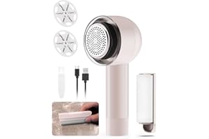 Rumicet Rasoir Anti Bouloche Électrique, Rasoir Bouloche Rouleau 2 En 1, Machine Anti Peluche Rechargeable USB, 2 Vitesses Ajustables, Pour Divers Tissus, Pulls, Cadeaux Pour Femmes (2 Lames Incluses)