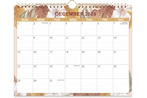 GETVOW Calendar 2025 - Wall Calendar 2025-2026 Runs from December 2024 to June 2026, 19 Months Calendar with Thick Paper for Planning at Home or Office, 8.5" x 11", Leaf
