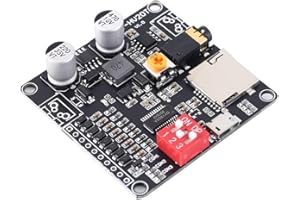 MIOYOOW Modulo di Riproduzione Vocale, DC 6V-35V Modulo Vocale Digitale Amplificatore Scheda TF Accessori