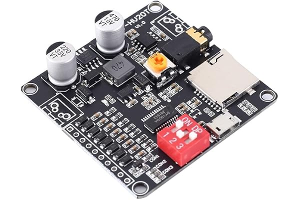 Röstuppspelningsmodul med digital förstärkare, uttag för TF-kort, Mono 20 W 8ohm MP3 WAV, UART kontroller för mikrokontroller