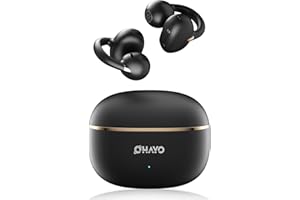 OHAYO A7 Open Ear Kopfhörer Bluetooth 5.4 Sport: 6.2h Echtzeit-Akku, 4.7g Leichtgewicht – Physikalische Tasten, 12mm Doppeltreiber HiFi + IPX6 Schweißschutz, Black
