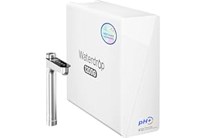 Waterdrop X12 Alkaline Mineral pH+ Reverse Osmosis System, NSF/ANSI 58&372 Certified, 1200 GPD Fast Flow RO Water Filter, 11-Stage Filtration Tankless RO System, 3:1 Pure to Drain, UnderSink, BPA Free