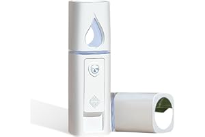 Hd-line USB Wiederaufladbarer Mini Nano Mist Spray Gesichtsdampfer – Tragbarer Kaltnebel Luftbefeuchter mit 20ML Wassertank, Feuchtigkeitsspendend & Hautpflege, Ideal für Zuhause & Reisen, Weiß