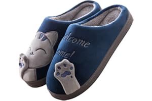 Cliont Mignon Chat Pantoufles Pantoufles Intérieur Anti Slip Chaussures Cadeau De Noël pour Les Femmes Et Les Hommes