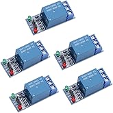 VooGenzek 5 Pièces KF301 5V 1-Canal Relais Module Bouclier Déclencheur de Bas Niveau pour PIC AVR DSP ARM Compatible avec Ard