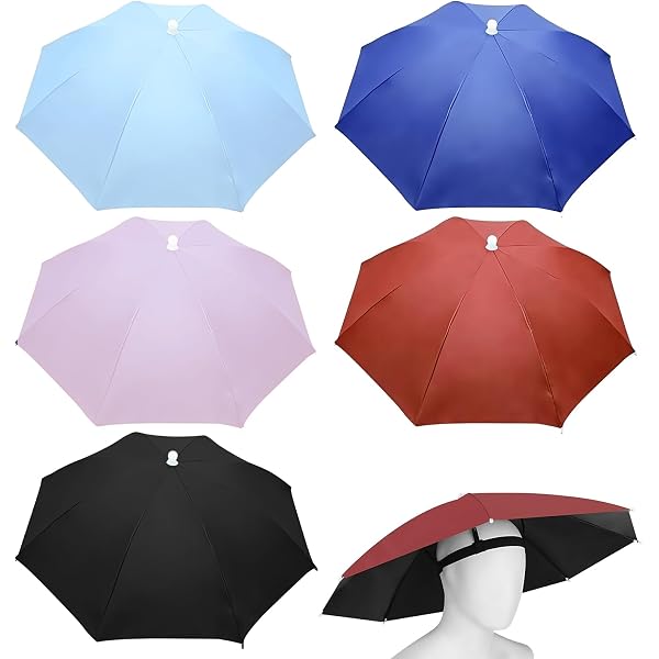 3 Chapeaux Parapluie XLKJ - Arc-en-ciel Multicolore - Pour Sports Extérieurs