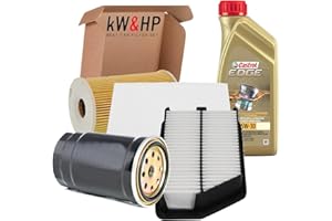 KW&HP KIT TAGLIANDO 4 FILTRI (FILTRO OLIO, FILTRO CARBURANTE, FILTRO ARIA, FILTRO ANTIPOLLINE) + 5 LITRI OLIO 5W-30 PER IX35, SPORTAGE III 1.7 CRDi