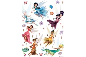 ufengke Adesivi Murali Fata Adesivi Muro Fiori Farfalle per Camera da Letto Bambini Ragazze Soggiorno Asilo Nido Decorazioni Parete