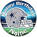 Produktbild Personalisierte American Football NFL Dallas Cowboys Zuckerguss Cake Topper, 20,3 cm (20 cm) vorgeschnittenen Kreis