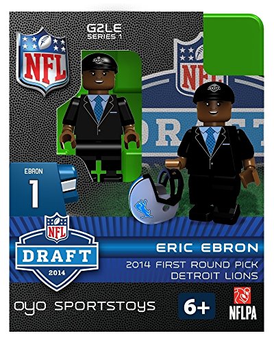 Preisvergleich Produktbild OYO Sportstoys NFL Eric Ebron Detroit Lions 2014 Draft Day Minifigur