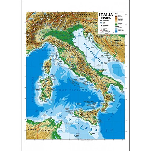Carta Geografica Murale Italia 100x140cm - Doppia Faccia Fisica E Politica | Per Scuola O Ufficio - Foto 12