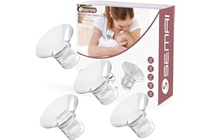 semai Flange Inserts 19mm Breast Pump Parts Compatible with Medela/Momcozy S12 Pro/S9 Pro/S12/S9/Spectra/Elvie 24mm Breast Pump Shields/Flanges, Reduce 24mm Nipple Tunnel Down to Correct Size, 4PCS