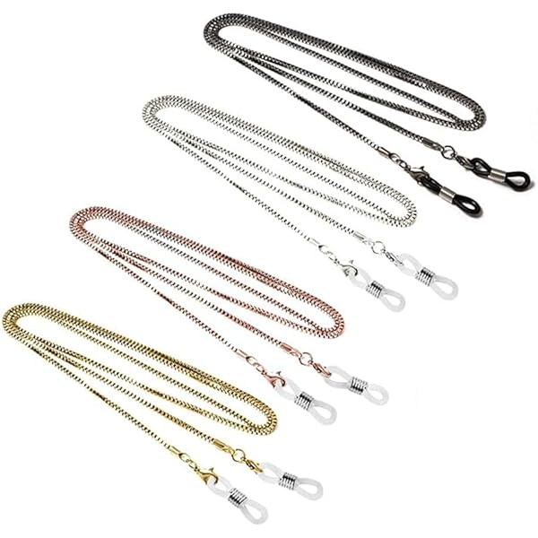 Gosknor 10 Stück Brillenbänder - Verstellbare Brillenhalter Schwarz