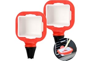 LUTER 2pcs Dip Clip In-car Sauce Cup Holder Dip Set Ketchup Mini Dipping Cups Car Accessories Sauce Container for Vents of Vehicle (Red)