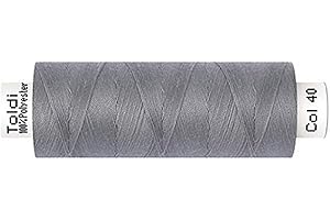DIE STOFFTANTE Gütermann Nähgarn Allesnäher TOLDI | 500m | Nähmaschinengarn | 40 Farben (040 grau)