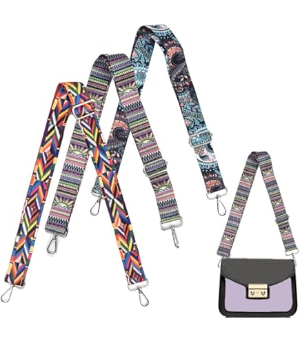 Tracolla da tasca, stile boho, regolabile, per borse, 80-140 cm, larghezza 3 ,8 cm, tracolla per borse, borsa a tracolla, accessori fai da te