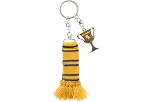 Grupo Erik Keyring Harry Potter Merchandise - Hufflepuff Scarf Keychain, Cute Keyring, Cool Keyrings, Harry Potter Gifts Under 10 Pounds, Hufflepuff Gifts