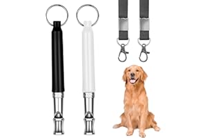 YOURKAY 2 Stück Hundepfeife Rütter Rückruf,Hochfrequente & Lautlose Ultraschall-Hundepfeife, Verstellbar mit Umhängeband,Ideal für Hundetraining, Rückruf & Bellenkontrolle,Professionelle Hundeerziehungspfeife