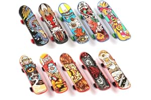 BLeezm 10 Pcs Fingerboard, Finger Skateboard, Mini Fingerskateboards Set, Professionelles Finger Spielzeug, Stylische Fingerskateboards