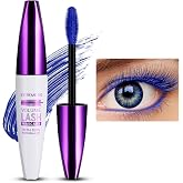 Mascara, 5D Mascara Lashes Volume and Length, Blue | Waterproof Eyelash Mascara with Silk Fibers for Long Lasting, Perfect 5D