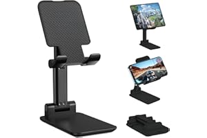 ZSMJAER Support Téléphone, Support Telephone Réglable Pliable Innovant,Support pour Téléphone Portable de Bureau,Support iPhone Bureau, Support ipad Samsung Mini iPhone Tous Les Smartphones