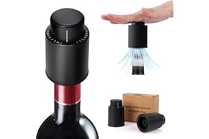 AUROAY 2Pcs Tappo Vino Sottovuoto con Indicatore di Data,Tappi Sottovuoti per Vino Rosso,Stoper Vacuum Riutilizzabileper Bottiglie Vino,Consevazione di Vino,Regalo per Amanti del Vino,Accessori Vino
