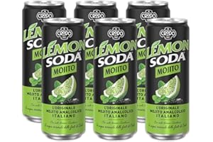 CAIYA 6X Lemonsoda Mojito L'Originale Analcolico Italiano Lemon Soda 330ml [6 Lattine] - Drink Summer 2023