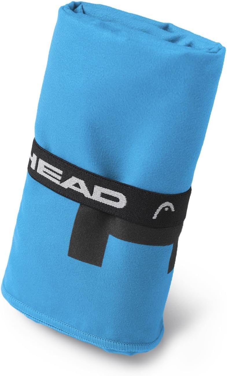 HEAD Active - Asciugamano Microfibra con Elastico, Asciugamano Palestra, Sport, Fitness Morbido e Leggero a Rapida Asciugatura - Asciugamani Bagno Assorbente Salvaspazio da Viaggio 40x60, Uniform Blue