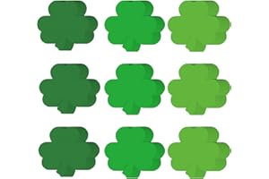 JUNEBRUSHS Shamrock Cutouts, 120Pcs St. Patrick's Day Cutouts Green Shamrock Shape Paper Cutouts for St. Patrick's Day Classroom Bulletin Board Decorations Party Craft Projects, 3 Colors