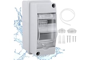 LDERFIV Caja Estanca Exterior Electrónica Caja Cuadro Electrico Superficie de Superficie Caja de Distribución Eléctrica Caja Conexiones Electricas 2 Modulos IP65 para Jardín Empotrar Exteriores