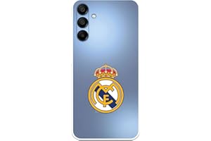 LA CASA DE LAS CARCASAS Funda para Samsung Galaxy A15 5G del Real Madrid Escudo Real Madrid tansparente para Proteger tu móvil. Capa de Silicona Flexible con Licencia Oficial Real Madrid