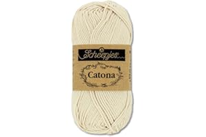 Frida's Wollhaus Scheepjes 50 g Catona 100% Cotton Knitting Crochet Amigurumi 109 Colours (505 | Linen)