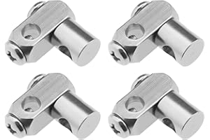 OTOTEC Varilla de desagüe desplegable para lavabo, conector cromado de latón para varillas de hasta 5 mm de diámetro, piezas de repuesto para fregadero de baño, 4 unidades