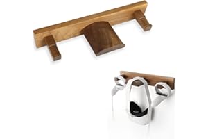 ALLOVERPOWER Wandhalterung für VR-Headsets aus Holz – Aufhänger für Oculus Quest 2/Rift S Headsets & Controller-Ständer mit Haken