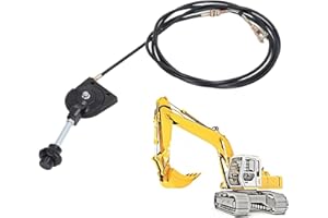 XQZMD Excavator Manual Throttle Cable, 2.5/3//3.5/4m Excavator Throttle Control Cable, Motor Control Heavy Equipment Parts for Excavator, Mixer (3.5m)