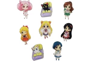 MULTICULTURE Magneti da frigorifero con 8 personaggi Chibi per i fan di Sailor Moon