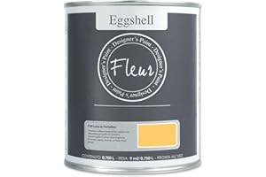 FLEUR DESIGNER'S PAINT | EGGSHELL Smalto Multisuperficie Satinato, Senza Carteggiare, 750 ml, F39 Love in Portofino, a Base Acqua, Lavabile, Altissima Resistenza, Interno - Esterno, Pareti - Mobili